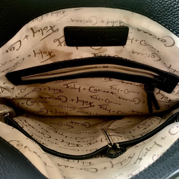 Foley Corinna bag FC Lady tote black like new logo vegan pvc leather - Picture 5 of 6